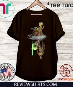 Baby Yoda and Baby Groot Water Reflection Master Yoda and Groot Shirts