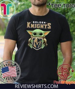 Baby Yoda hug Golden Knights Shirt T-Shirt