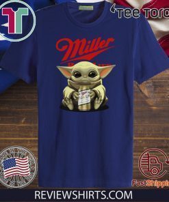 Baby Yoda hug Miller High Life beer Original T-Shirt