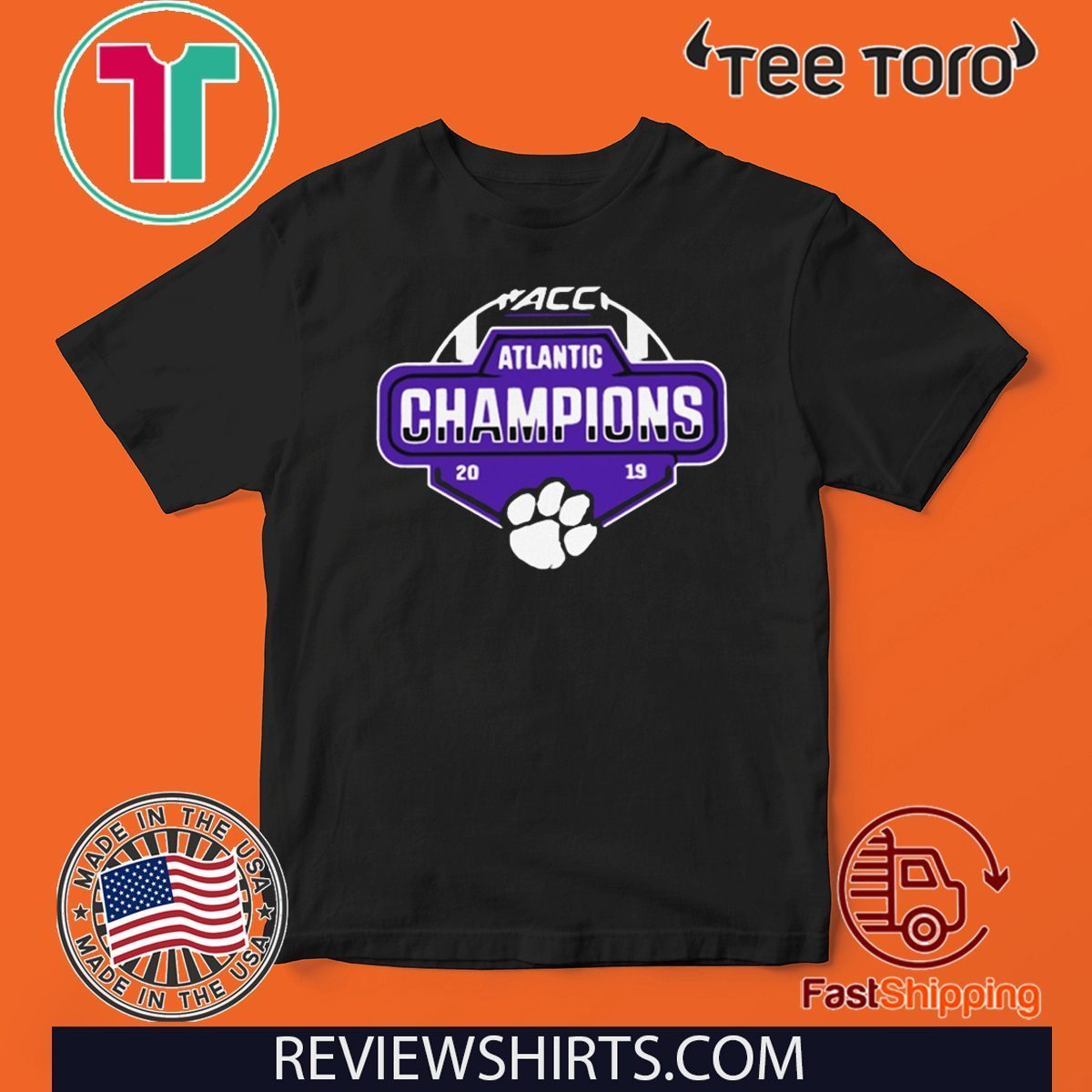 Offcial Clemson Acc Atlantic Champions Classic T-Shirt - ReviewsTees