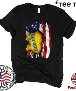 Corona Extra Beer & American Flag For Independence Day Tee Shirt