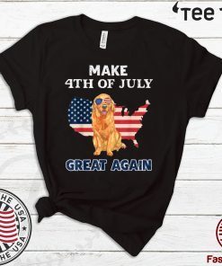 Golden Retriever Make 4th Of July Great Again Dog Classic T-Shirt