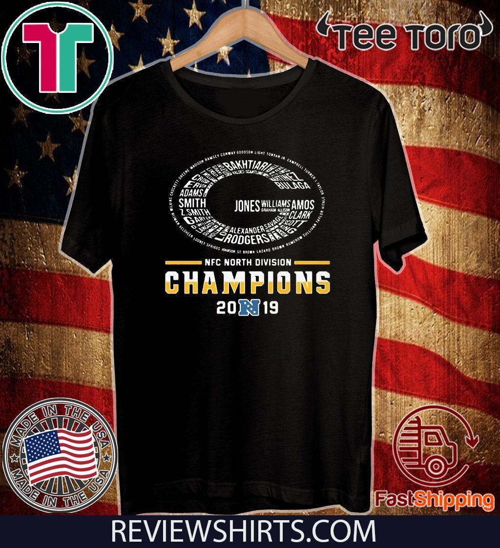 Green Bay Packers NFC north division champions 2019 Offcial T-Shirt ...