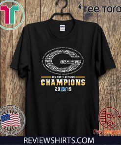 Green Bay Packers NFC north division champions 2019 Offcial T-Shirt