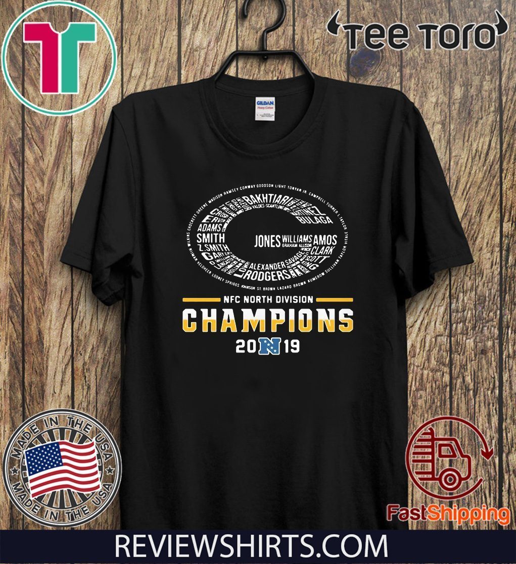 Green Bay Packers NFC north division champions 2019 Offcial T-Shirt ...