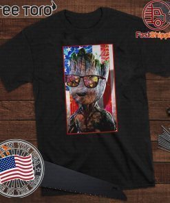 Groot wearing sunglasses American Flag T Shirt Independence Day 4th of July Shirt