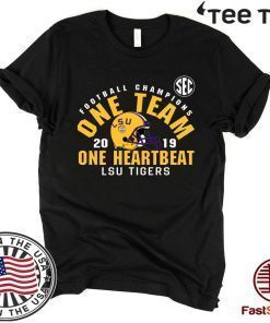 LSU Sec Championship 2019 One Team One Heartbeat For T-Shirt