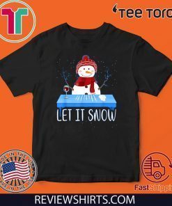 Let It Snow Humor Snowman Santa Cocaine Offcial T-Shirt