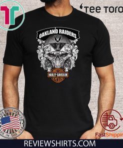 Motorcycles Harley Davidson Shirt - Oakland Raiders Football T-Shirt