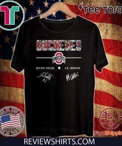 Offcial Ohio State Buckeyes Justin fields and Jk Dobbins signatures T-Shirt