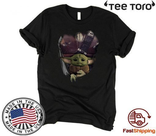 Pretty Baby Yoda The Mandalorian Torn Paper Star Wars 2020 T-Shirt