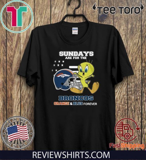 Sundays Are The Broncos Orange And Blue Forever Veteran Original T-Shirt