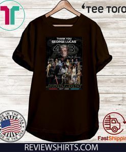 Thank you George Lucas 43 years of Star Wars signature poster Original T-Shirt