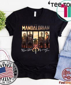The Mandalorian Characters Signatures Offcial T-Shirt