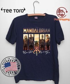 The Mandalorian Characters Signatures Offcial T-Shirt