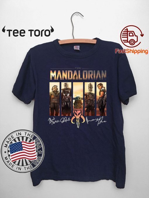 The Mandalorian Characters Signatures Offcial T-Shirt