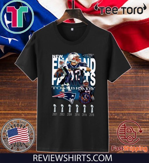 Tom Brady New England Patriots 6x Super Bowl Champion Classic T-Shirt