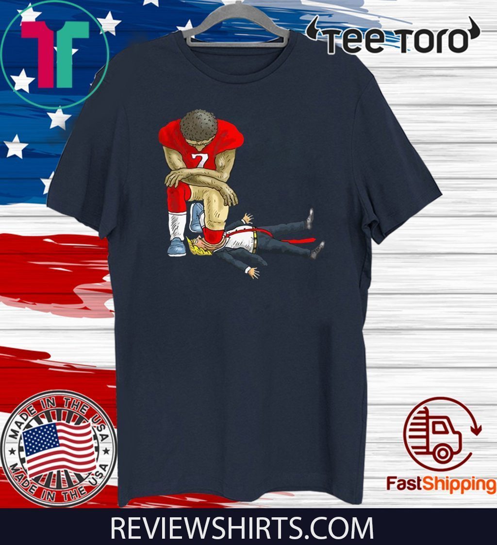 Colin Kaepernick Taking Knee On Mouth Trump T-Shirt - TeeNavi