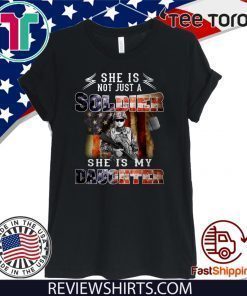 Original Veteran American flag she is not just a soldier she is my daughter T-Shirt