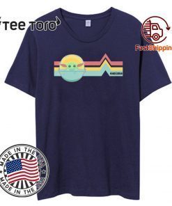 Star wars mandalorian Baby yoda child rainbow chest lines Unisex T-Shirt