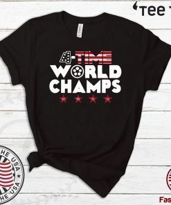 4 Time World Champs Soccer America Flag Classic T-Shirt