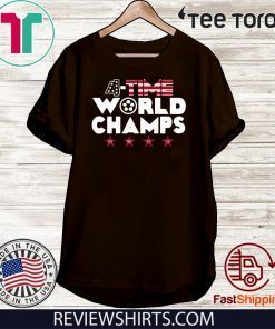 4 Time World Champs Soccer America Flag Classic T-Shirt