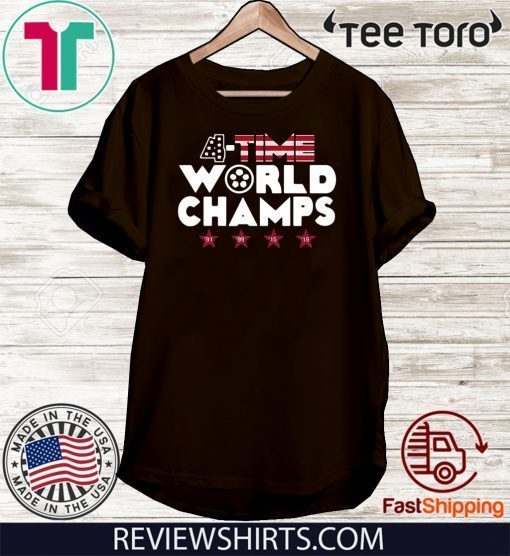 4 Time World Champs Soccer America Flag Classic T-Shirt