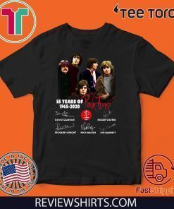 55 Years Of 1965 2020 Pink Floyd Member Signatures Official T-Shirt