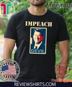 Anti-Reagan Retro Throwback Impeach Reagan Devil Shirt T-Shirt