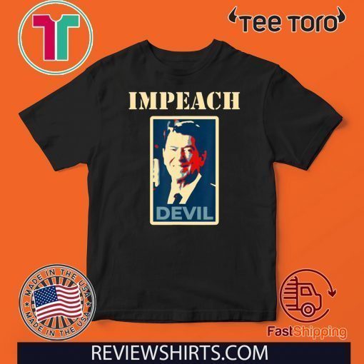 Anti-Reagan Retro Throwback Impeach Reagan Devil Shirt T-Shirt