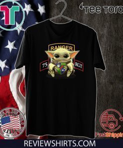 Baby Yoda Hug 75th Ranger Regiment For T-Shirt