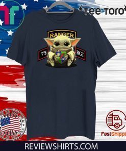 Baby Yoda Hug 75th Ranger Regiment For T-Shirt