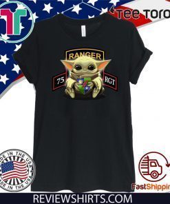 Baby Yoda Hug 75th Ranger Regiment For T-Shirt