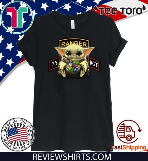 Baby Yoda Hug 75th Ranger Regiment For T-Shirt