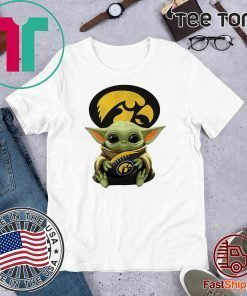 Baby Yoda Hug Iowa Athletics Shirt T-Shirt