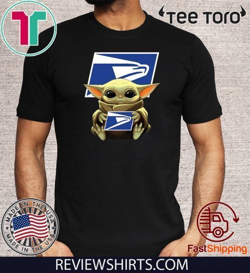 Baby Yoda Hug United States Postal Service For T-Shirt