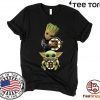 Baby Yoda and Baby Groot hug Boston Bruins 2020 T Shirt