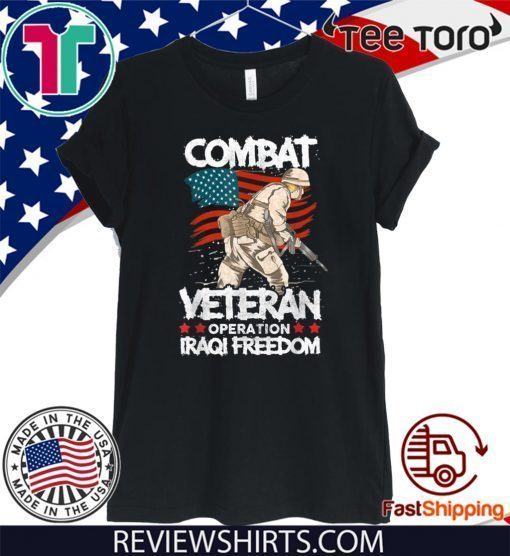 Combat Veteran Iraqi Freedom Military American Flag Classic T-Shirt