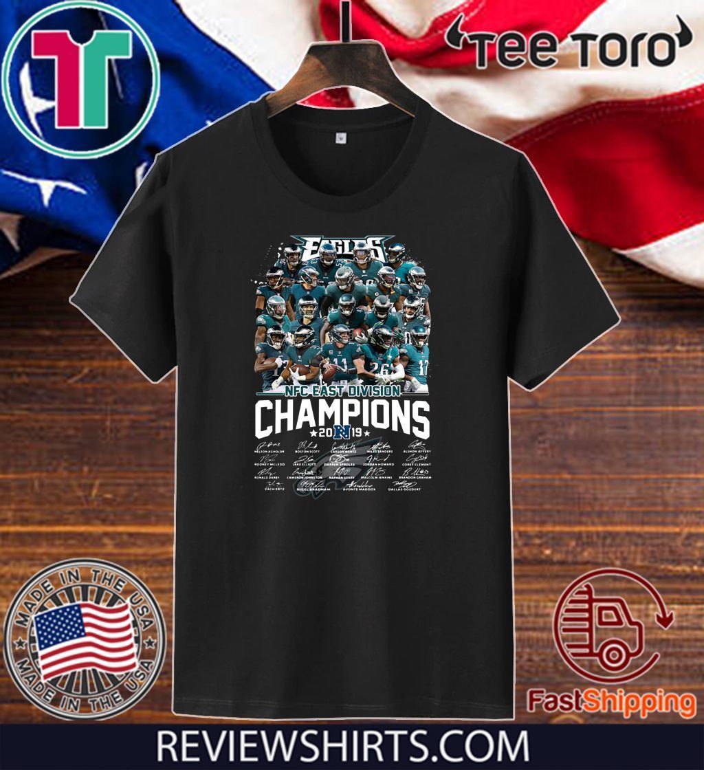 Eagles NFC East Division Champions 2019 Signature Offcial T-Shirt ...