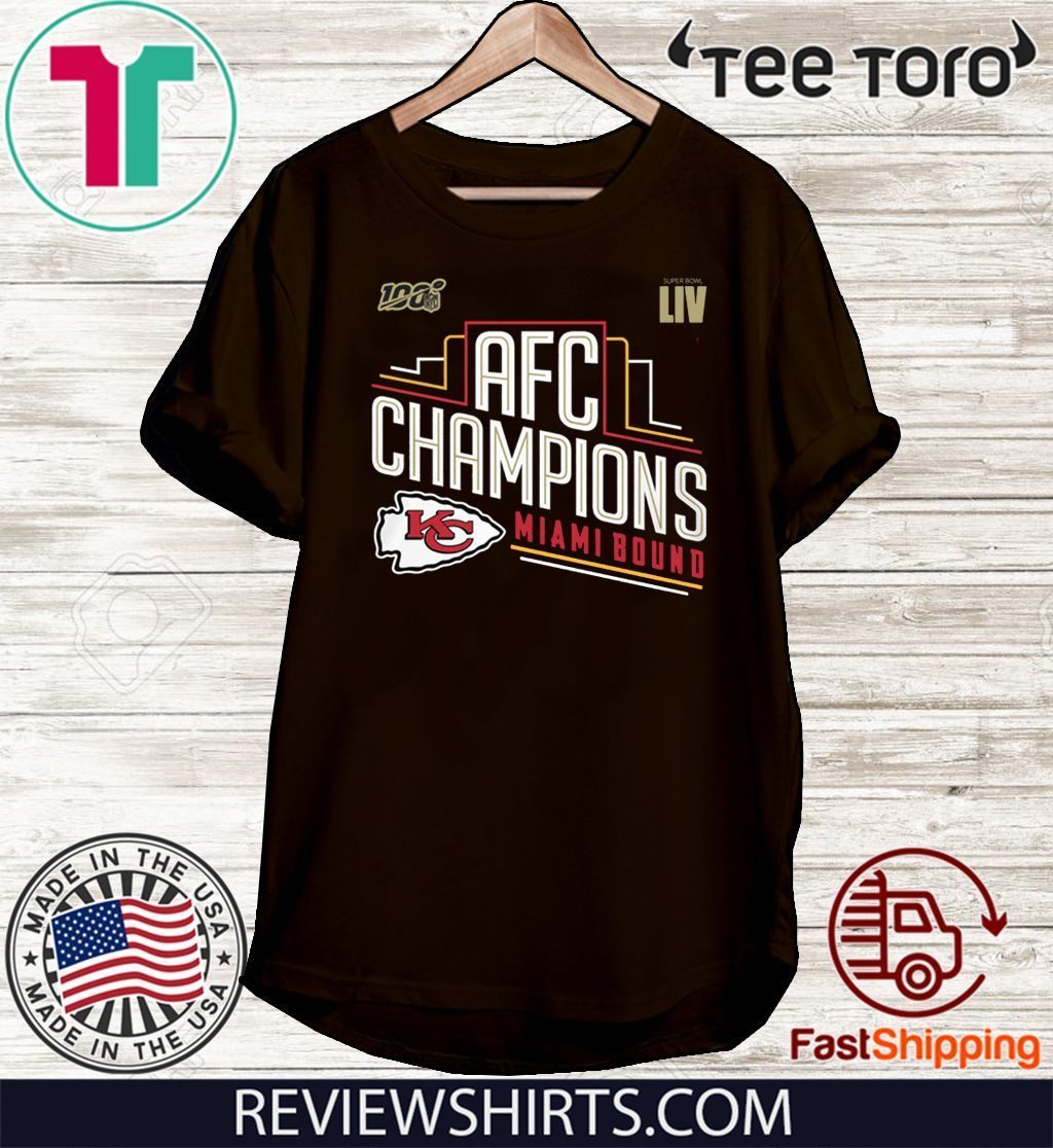 KANSAS CITY CHIEFS 2019 AFC CHAMPIONS T SHIRT - ReviewsTees