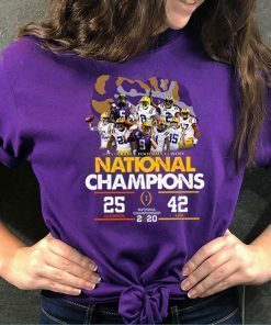 LSU National Championship 2020 Clemson 25 LSU 42 2020 T-Shirt