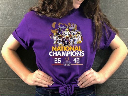 LSU National Championship 2020 Clemson 25 LSU 42 2020 T-Shirt