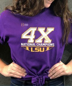 LSU Tigers 4X National Champions Official T-Shirt
