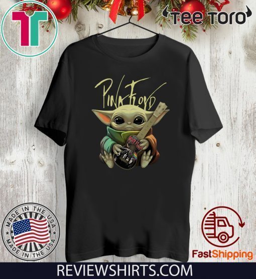 Pink Floyd Baby Yoda Hug Guitar Official T-Shirt