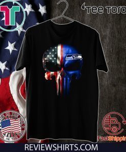 Punisher Skull American flag Seattle Seahawks 2020 T-Shirt