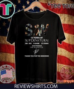 SW 15 Years Of Supernatural Thank You For The Memories Original T-Shirt