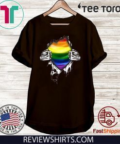 Superhero Ripping LGBT Gay Pride Awareness Month T Shirt