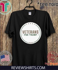 Official Veterans for Trump 2020 Buttons T-Shirt