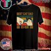 Vintage Best Cat Dad Ever Bump Fit 2020 T-Shirt