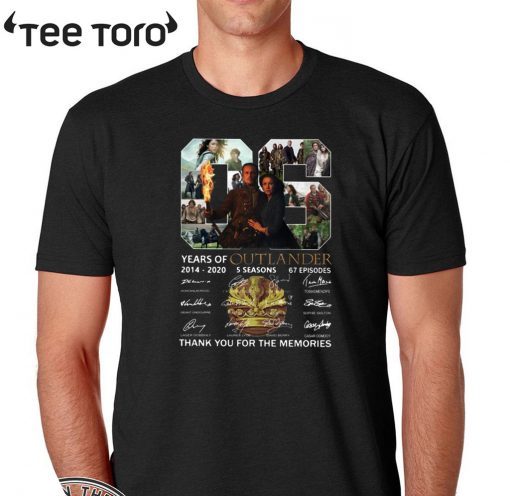 06 Years of Outlander 2014 -2020 Thank You For The Memories Official T-Shirt